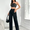 Blackish Super Rise Straight Leg Jeans