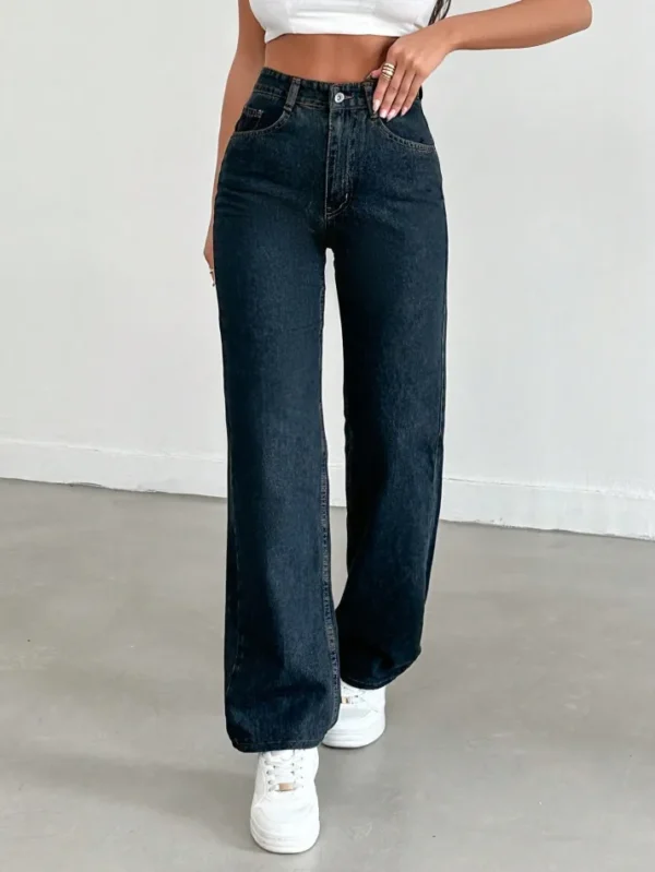 SHEIN-PETITE-Pantalon-En-Jean-Jambes-Larges-Pour-Femme-Mode-en-ligne-SHEIN-FRANCE-main-4-2846229f-5294-4a7b-8363-9239b033fbed_713x Cosmic Blue Dad Fit Straight Jeans