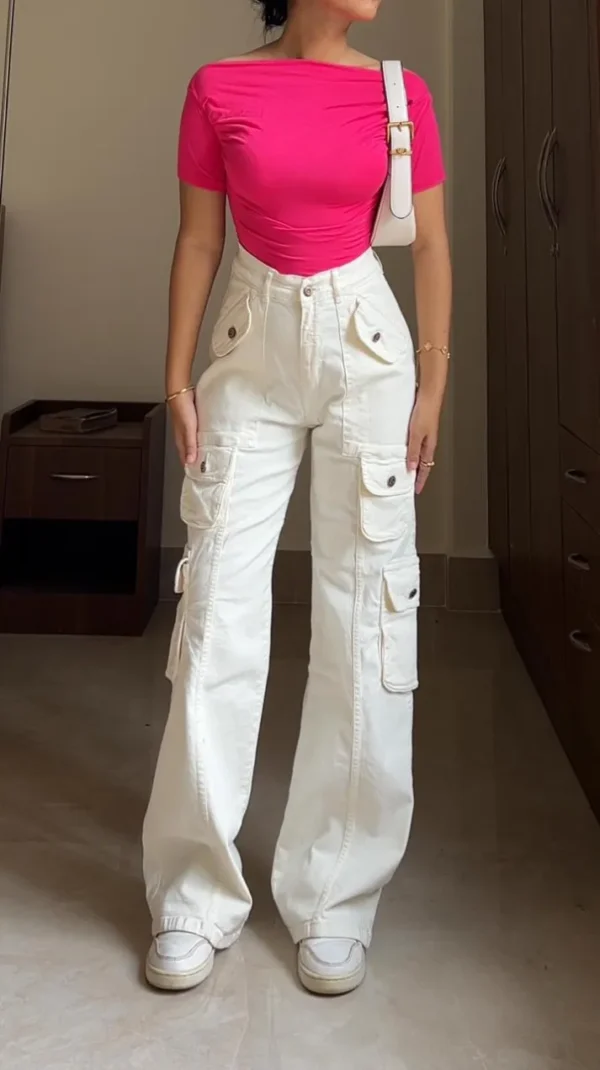 Crazy Multi Pockets Baggy Cargo Jeans