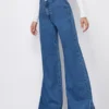 Navy Blue Fall Wide Leg High Rise Jeans