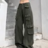 Crazy Multi Pockets Baggy Cargo Jeans