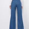 Navy Blue Fall Wide Leg High Rise Jeans