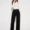 Black Wide Leg High Rise Jeans