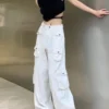 Crazy Multi Pockets Baggy Cargo Jeans