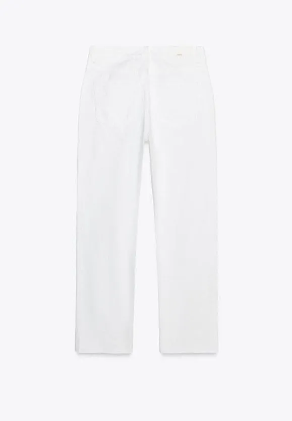 nhf_579x WHITE STRAIGHT-LEG HIGH-WAIST JEANS